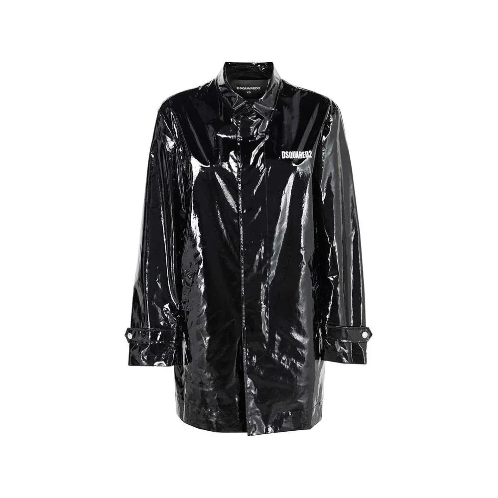 Dsquared² Black Polyethylene Coat - Zeiniez