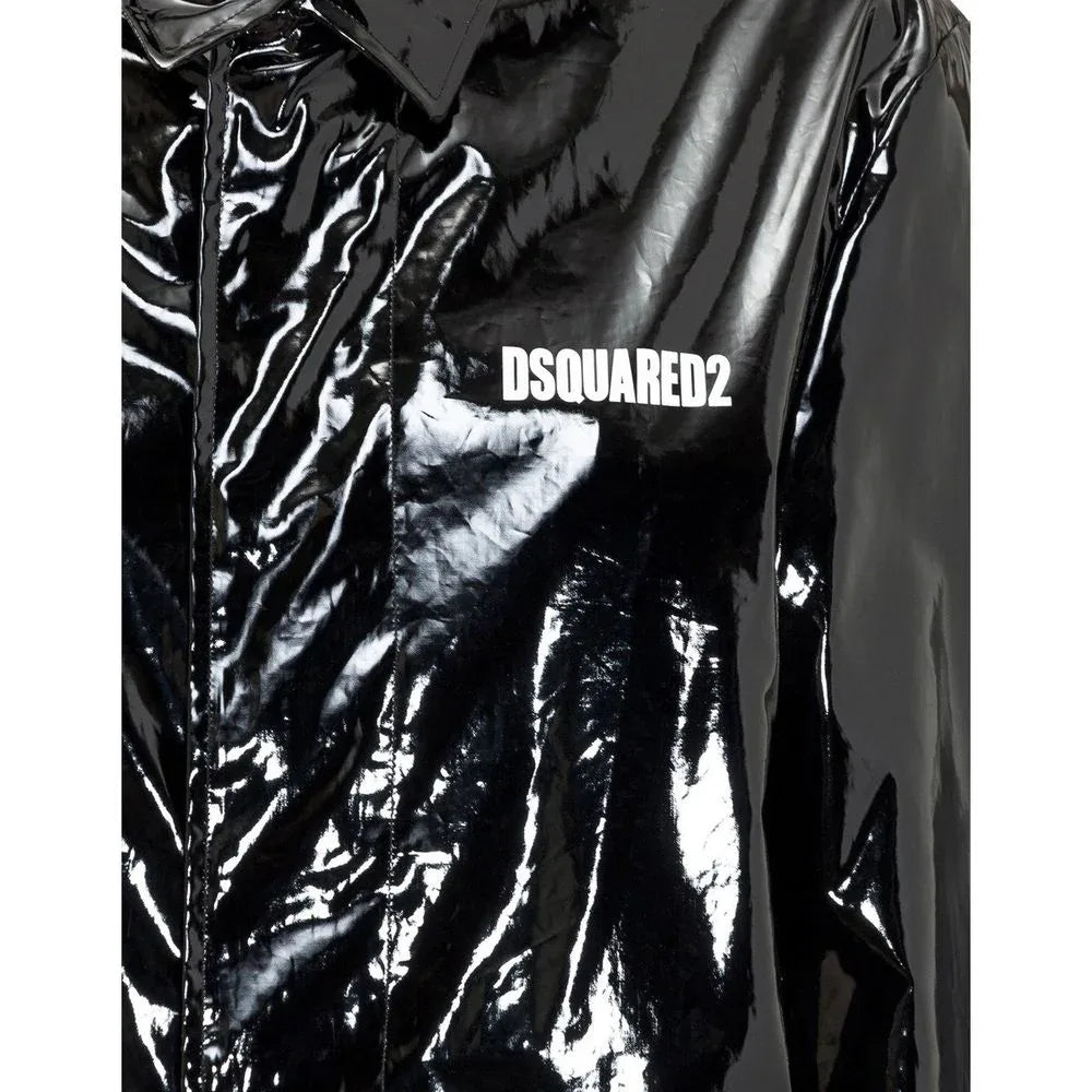 Dsquared² Black Polyethylene Coat - Zeiniez