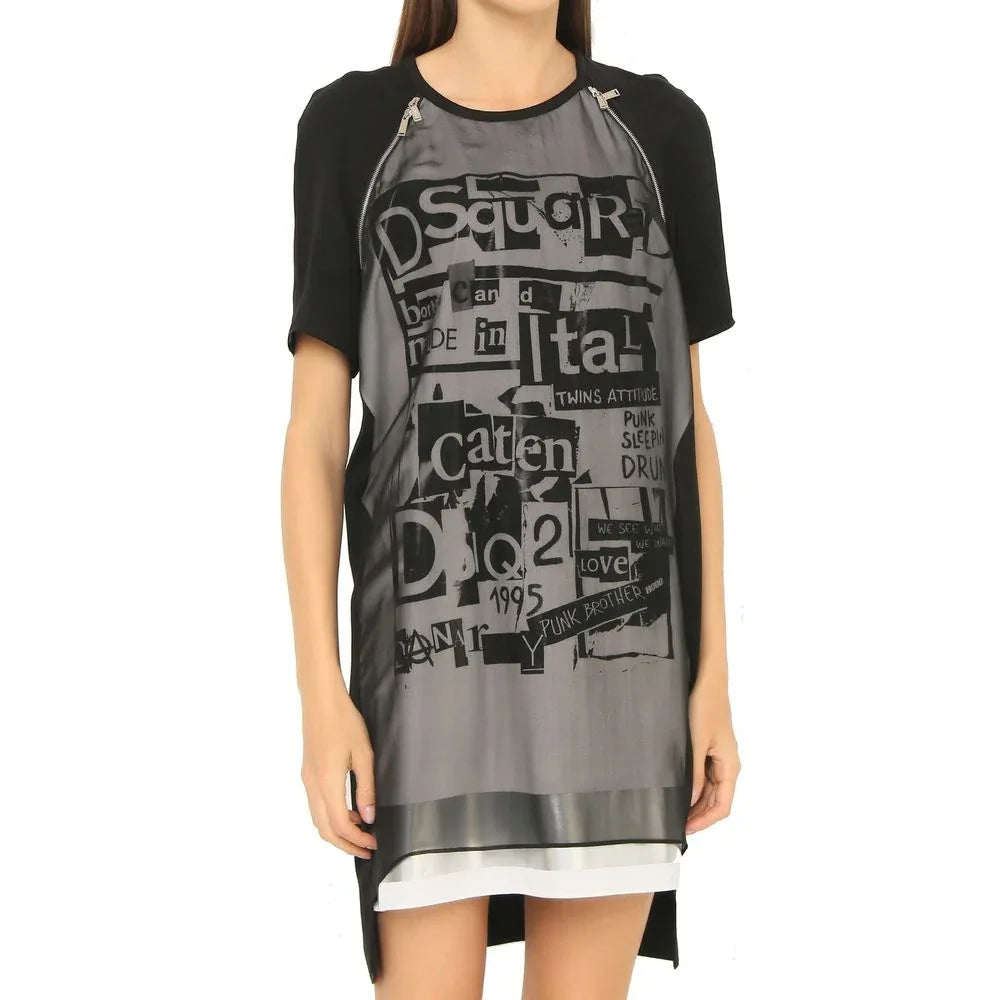 Dsquared² Black Silk Casual Dress - Zeiniez