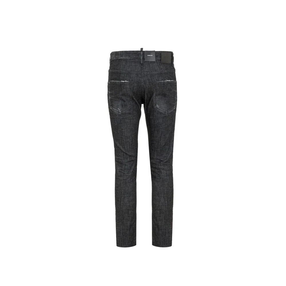 Dsquared² Black Cotton Slim Fit Jeans - Zeiniez