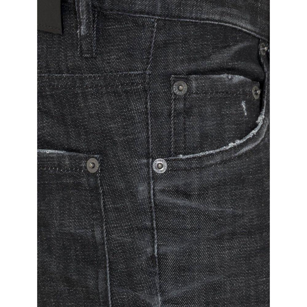 Dsquared² Black Cotton Slim Fit Jeans - Zeiniez