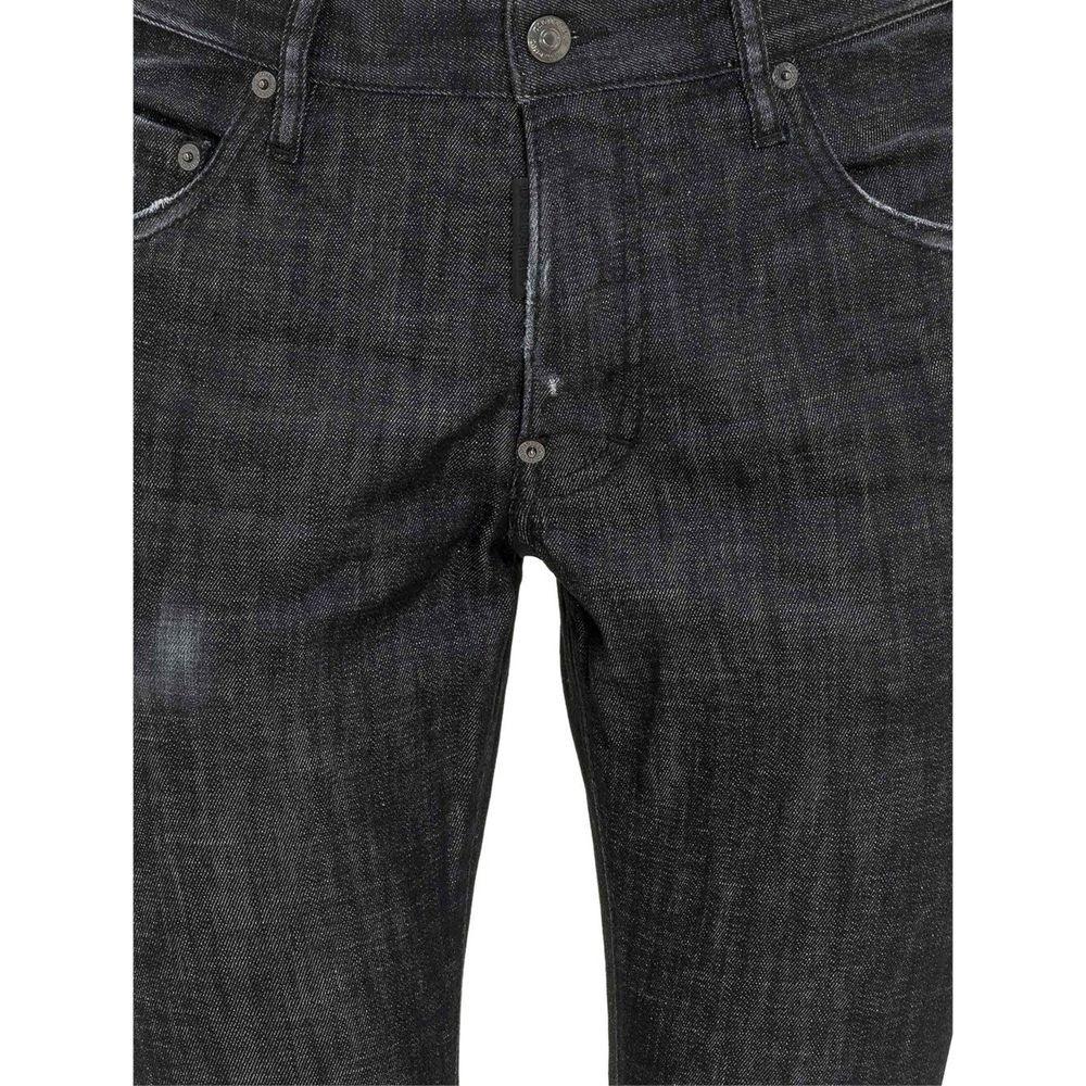 Dsquared² Black Cotton Slim Fit Jeans - Zeiniez