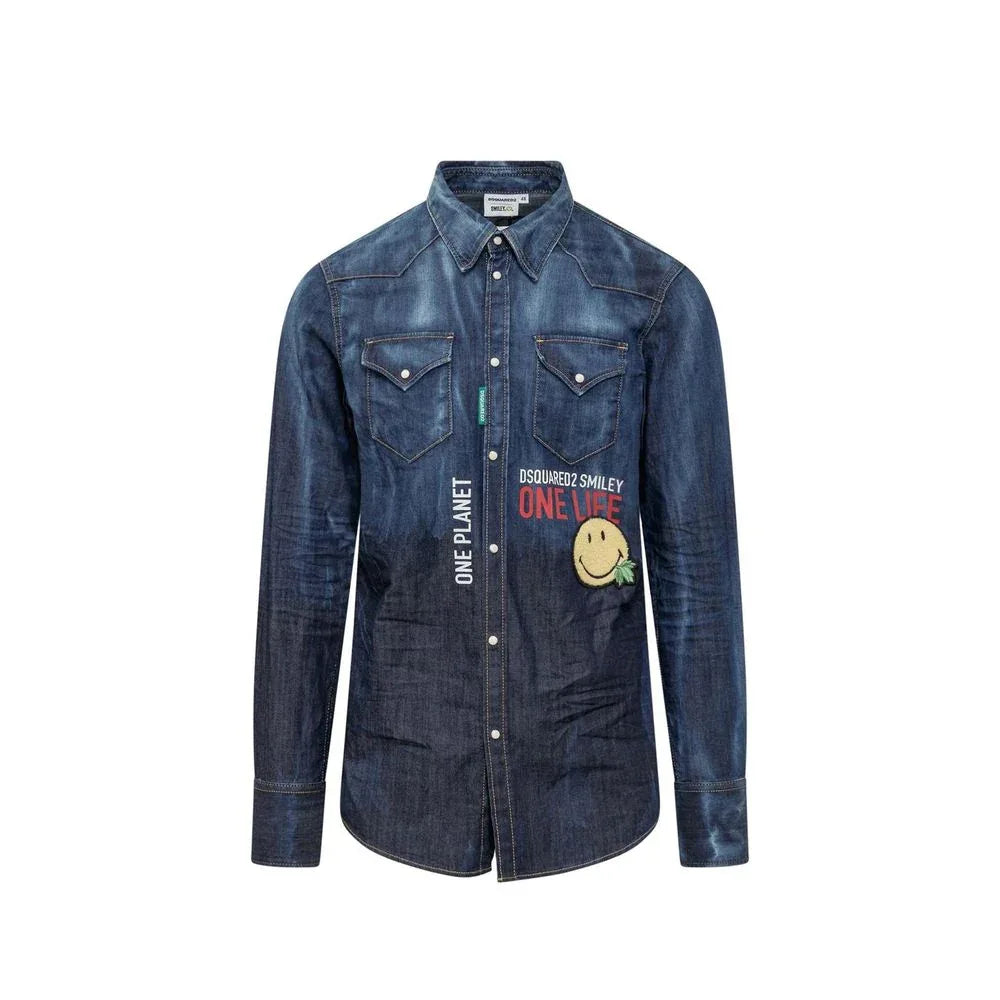 Dsquared² Blue Denim Shirt - Zeiniez