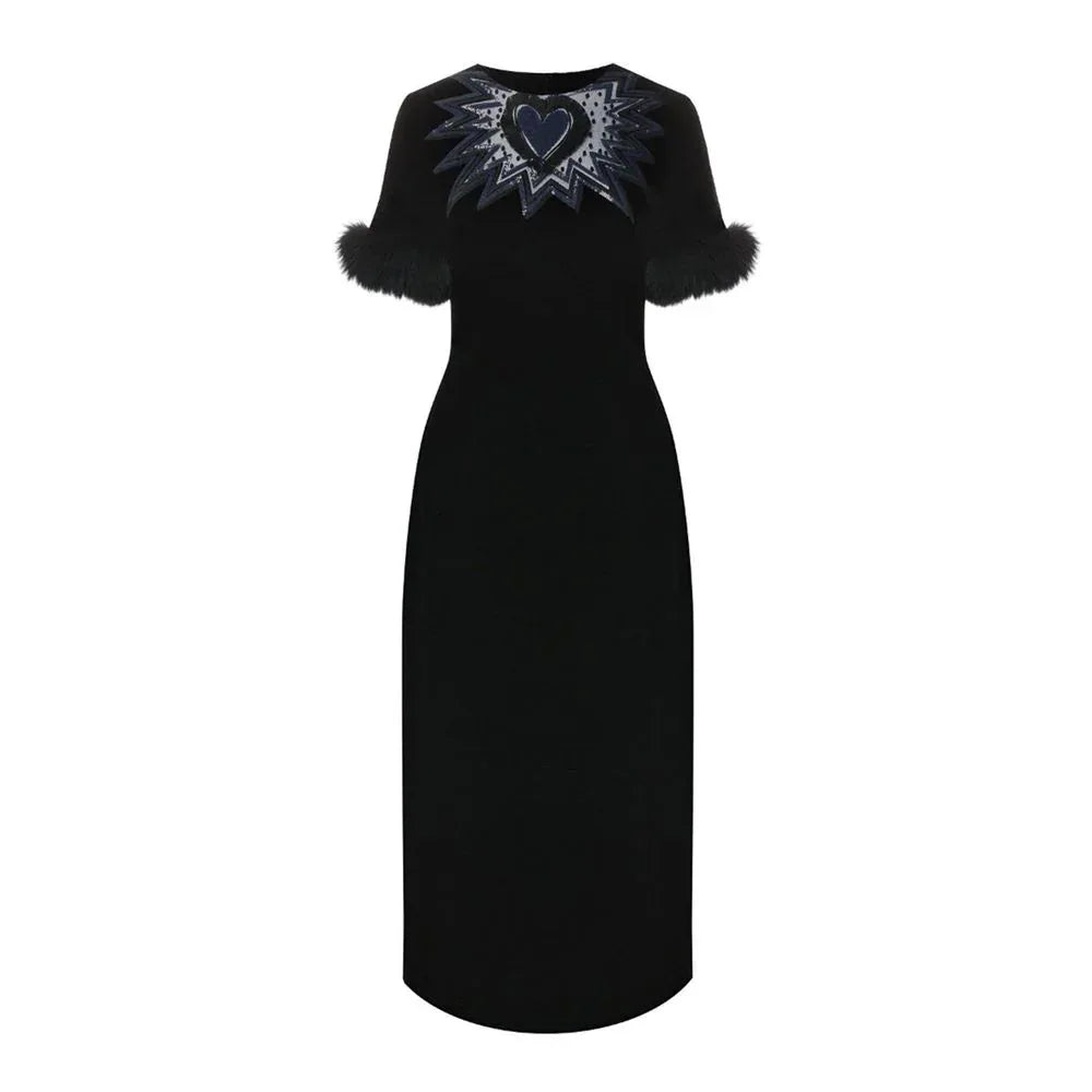 Fendi Black Viscose Cocktail Dress - Zeiniez