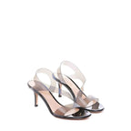 Gianvito Rossi Black Rubber Stiletto Heel Sandals - Zeiniez