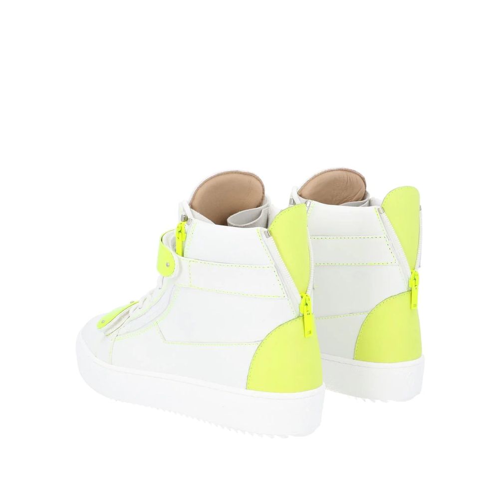 Giuseppe Zanotti White Calfskin High Top Sneakers