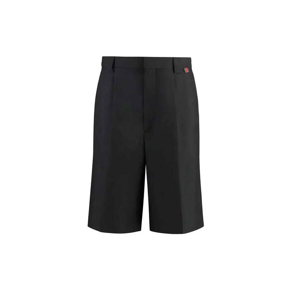 Gucci Black Polyester Bermuda Shorts - Zeiniez
