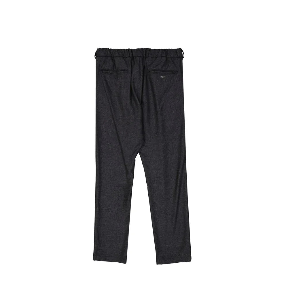 Herno Gray Wool Casual Pants - Zeiniez