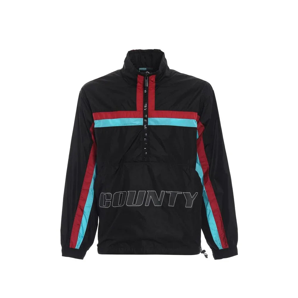 Marcelo Burlon Black Polyamide Shell Jacket - Zeiniez