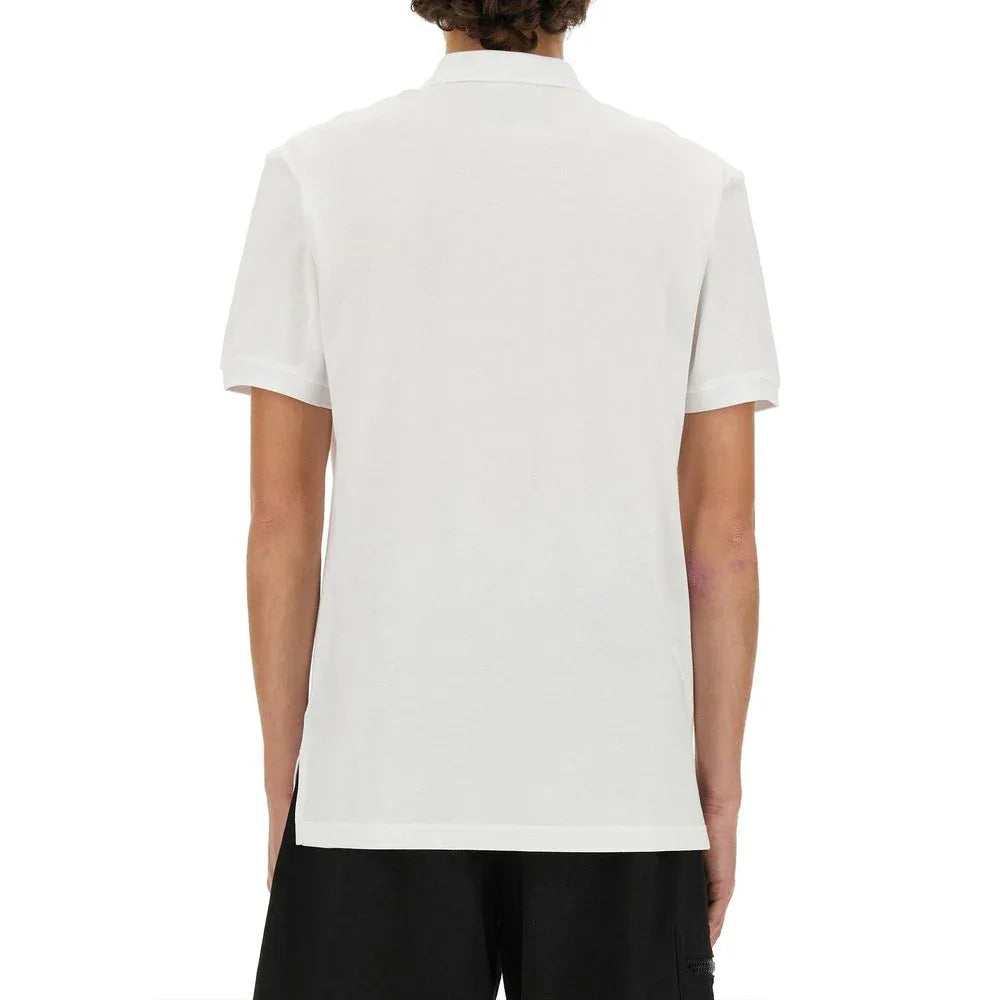 Moschino Couture White Cotton Polo Shirt - Zeiniez