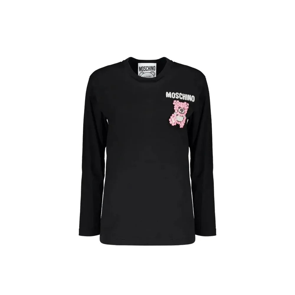 Moschino Couture Black Cotton T-Shirt - Zeiniez