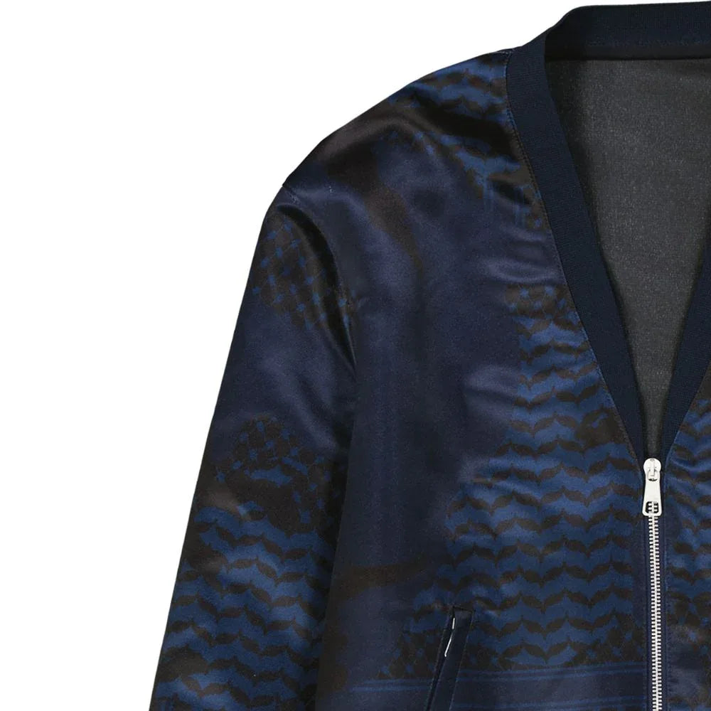 Neil Barrett Blue Polyester Bomber - Zeiniez