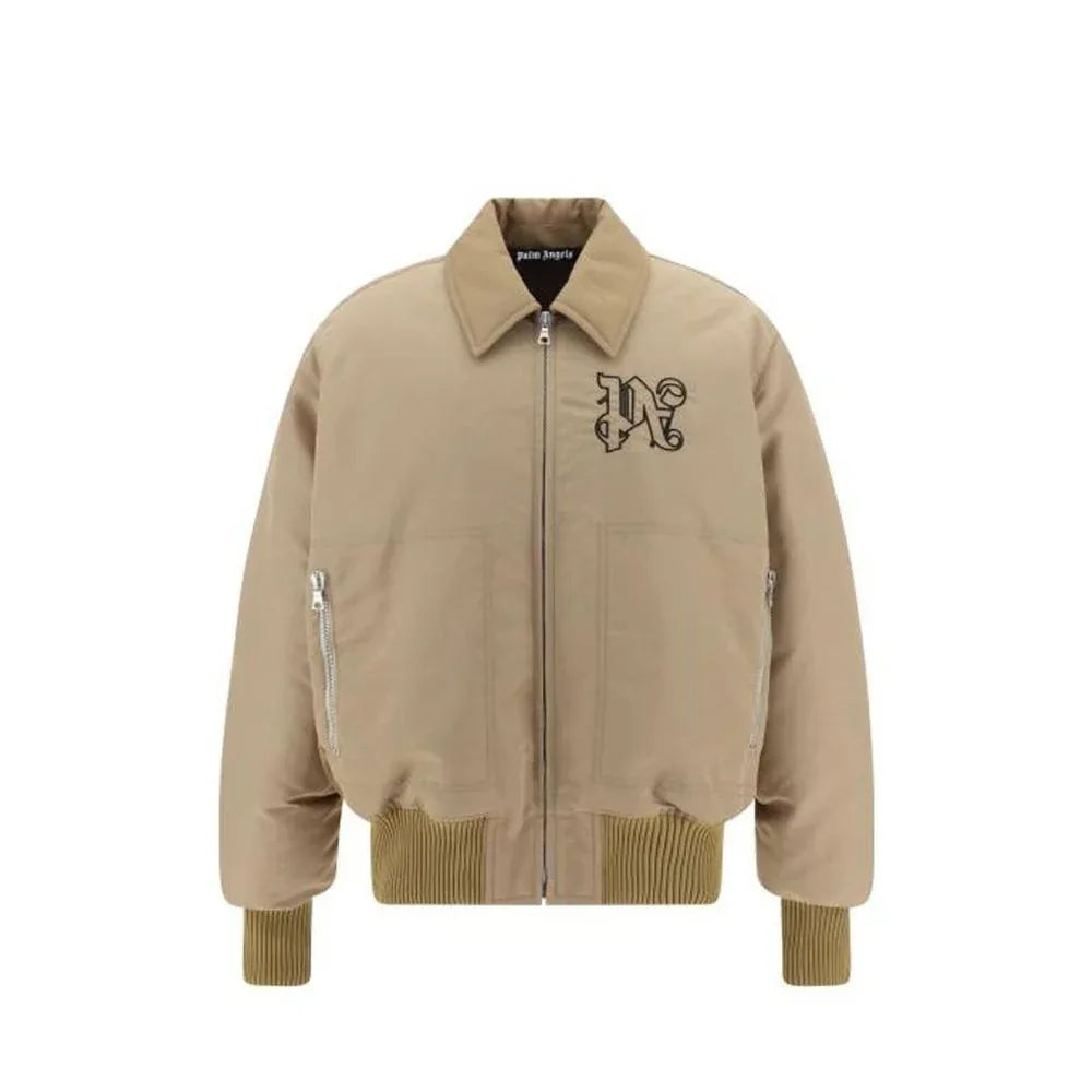 Palm Angels Beige Polyamide Bomber - Zeiniez