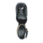 Versace Black Calfskin Platform Sandals - Zeiniez