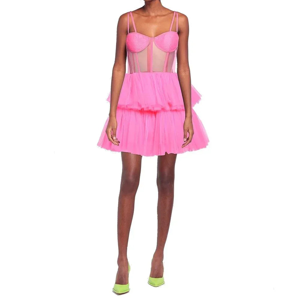 19:13 DRESSCODE Multicolor Cotton Cocktail Dress - Zeiniez