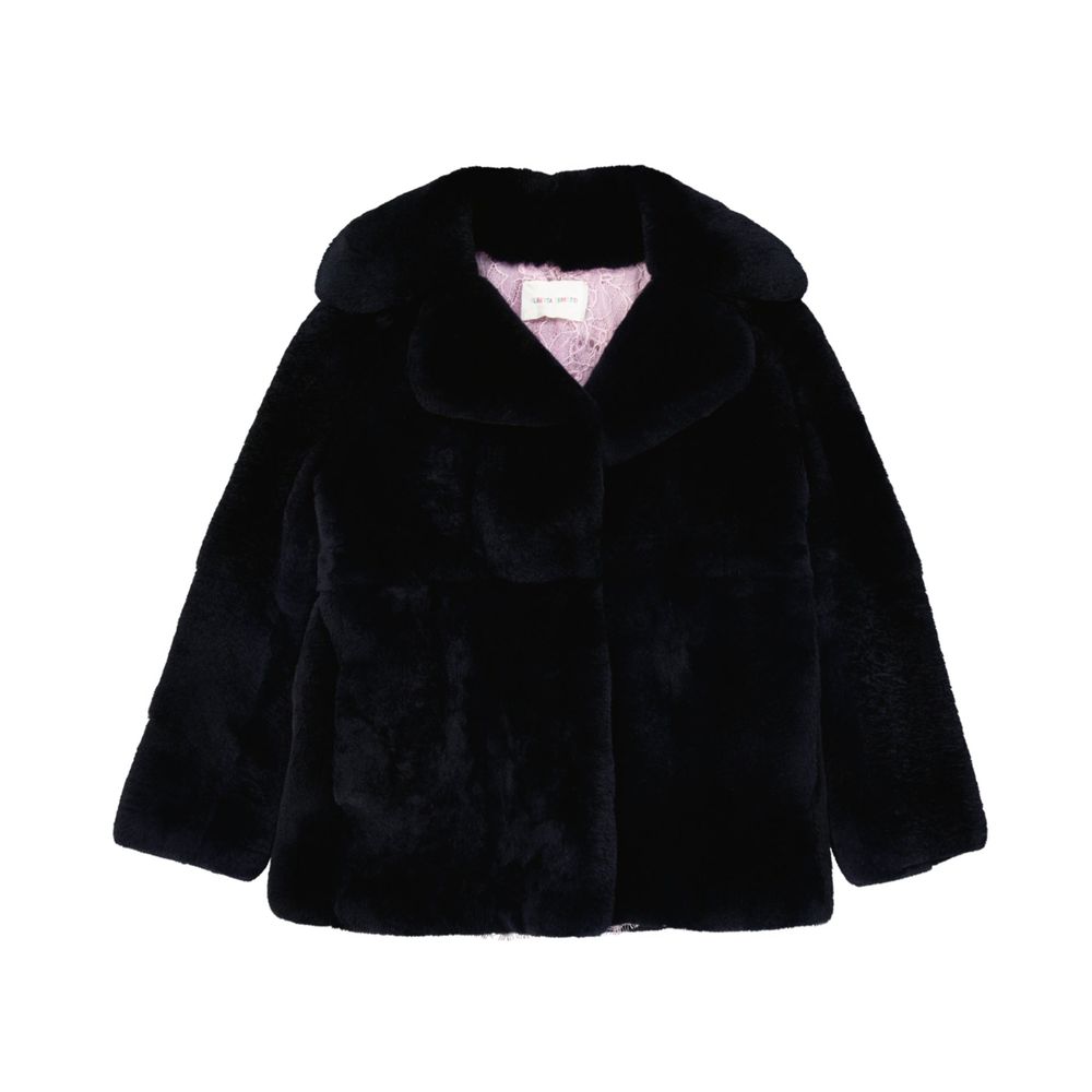 Alberta Ferretti Blue Rabbit Fur Coat