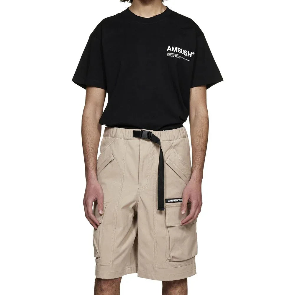 Ambush Beige Cotton Bermuda Shorts - Zeiniez