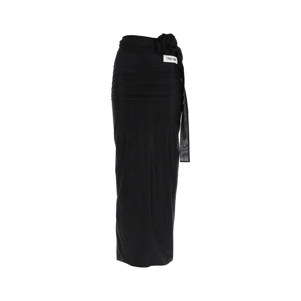 Dolce & Gabbana Black Elastane Long Skirt - Zeiniez
