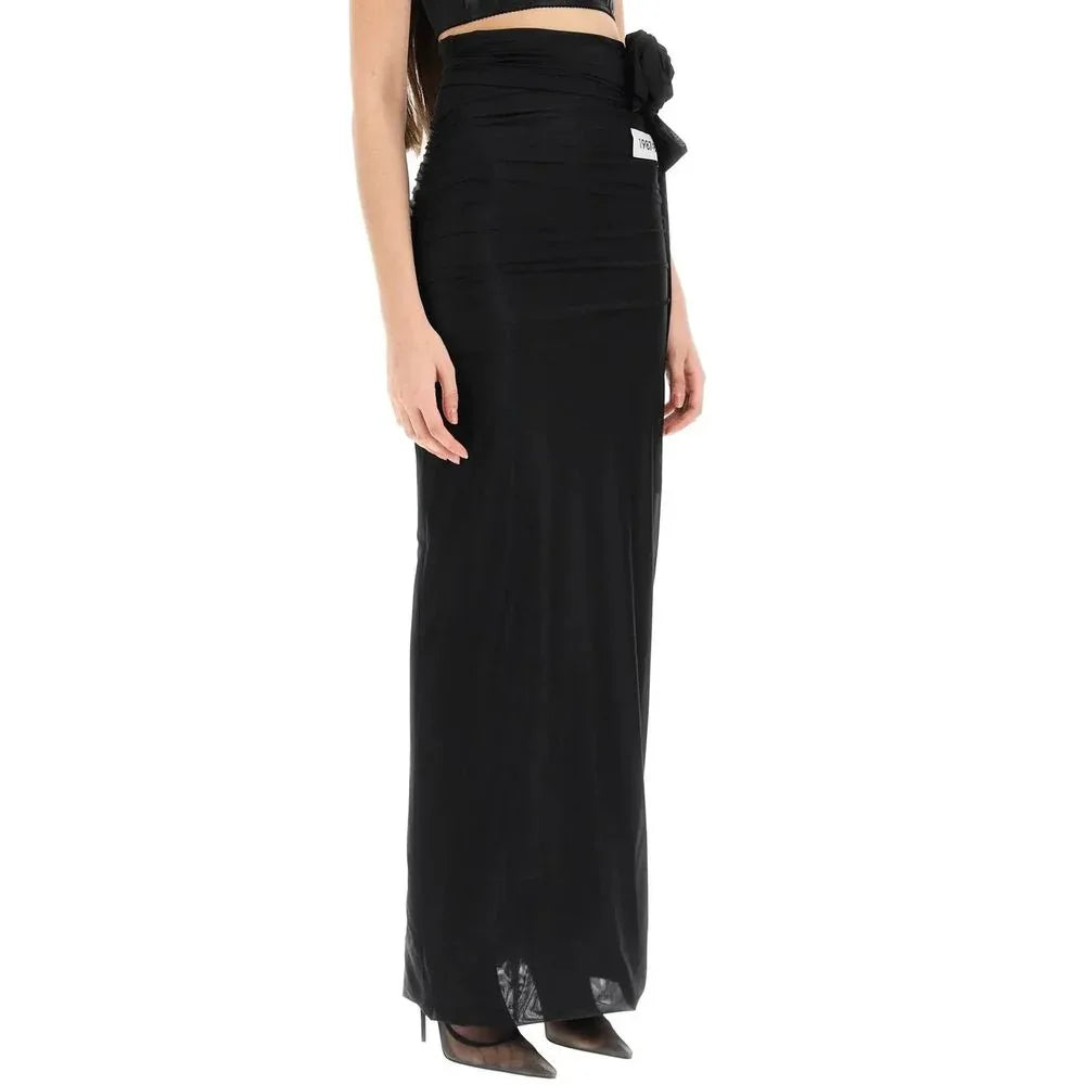 Dolce & Gabbana Black Elastane Long Skirt - Zeiniez
