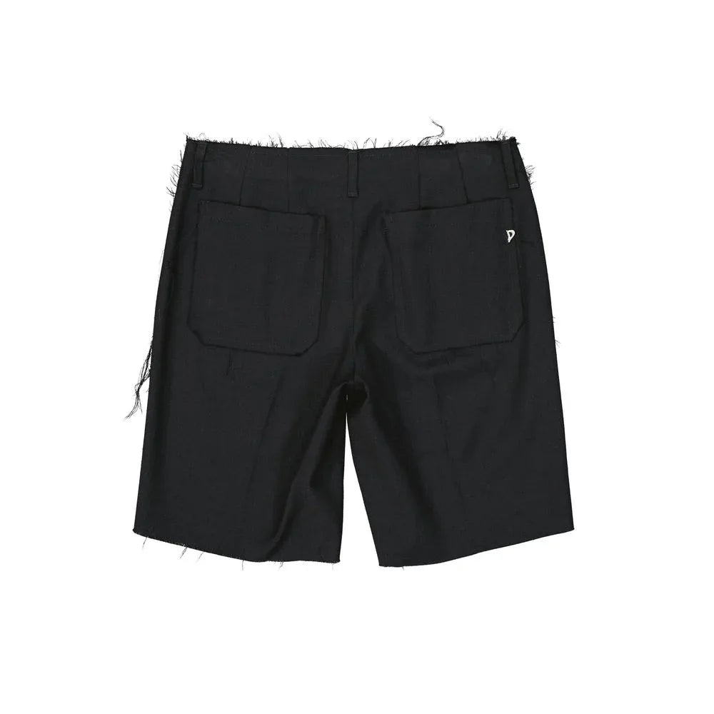 Dondup Black Virgin Wool Bermuda Shorts - Zeiniez