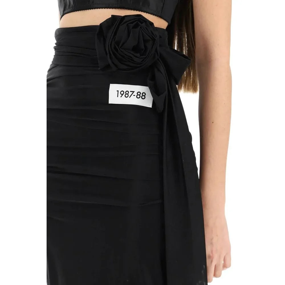 Dolce & Gabbana Black Elastane Long Skirt - Zeiniez