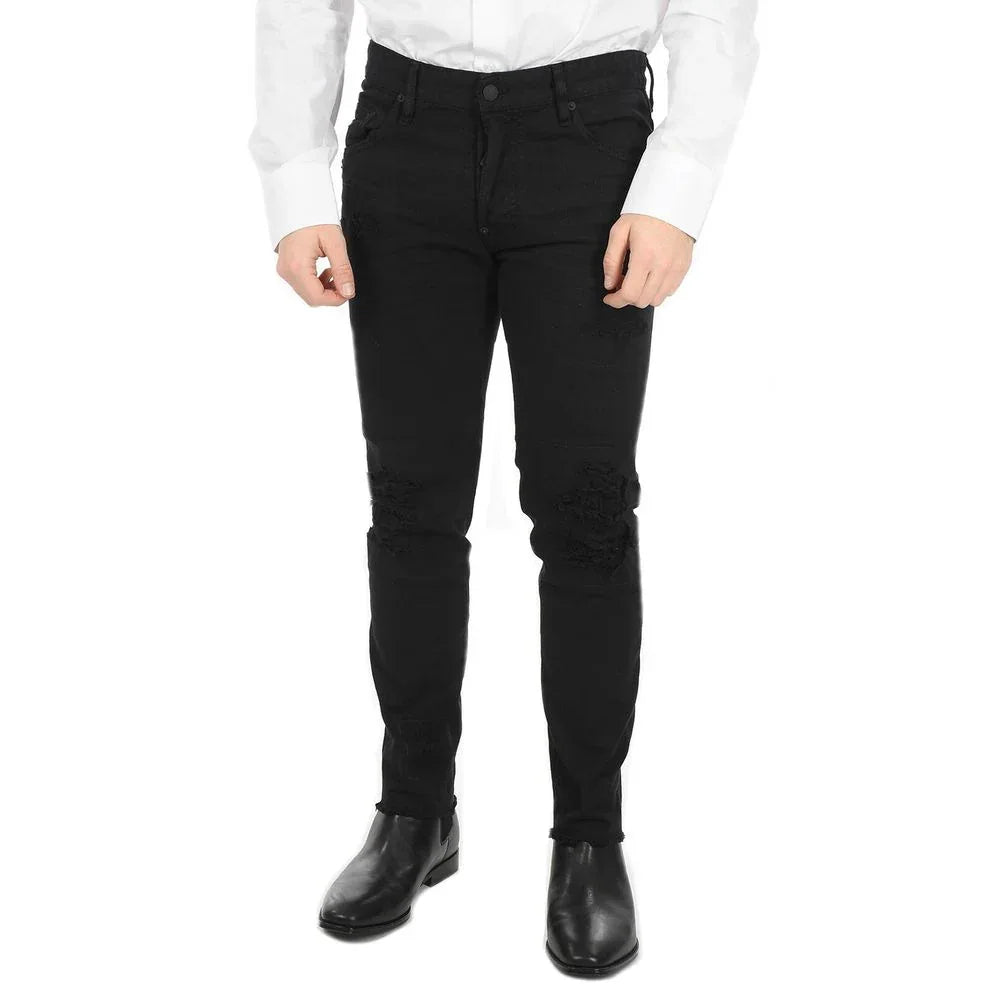 Dsquared² Black Cotton Skinny Jeans - Zeiniez