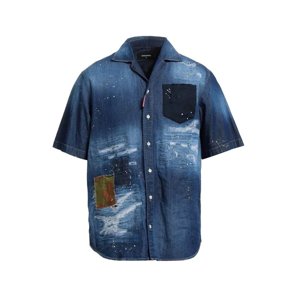 Dsquared² Blue Denim Shirt - Zeiniez