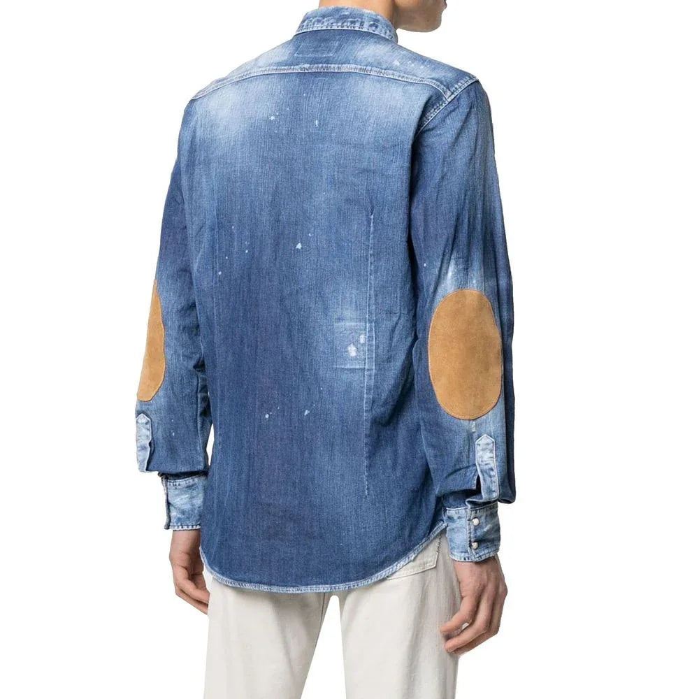 Dsquared² Blue Denim Shirt - Zeiniez