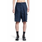 Prada Blue Linen Bermuda Shorts - Zeiniez
