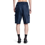 Prada Blue Linen Bermuda Shorts - Zeiniez