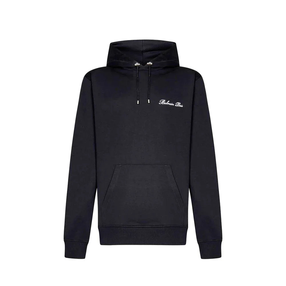 Balmain Black Cotton Sweatshirt - Zeiniez