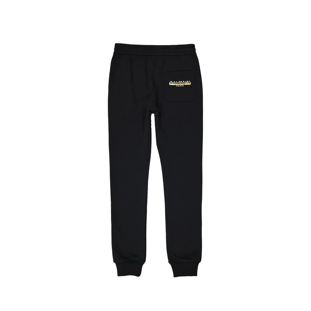 Balmain Black Cotton Joggers (Workout Pants) - Zeiniez