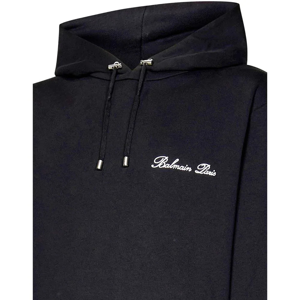 Balmain Black Cotton Sweatshirt - Zeiniez