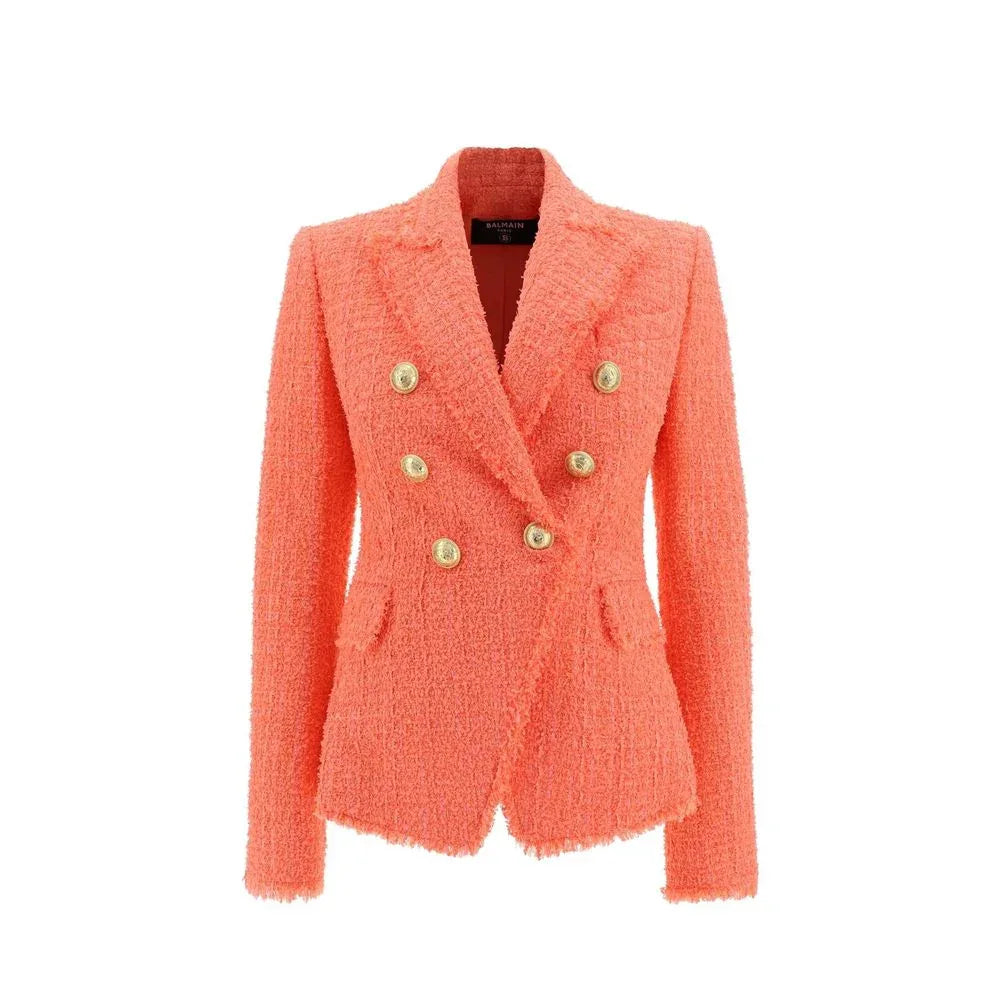 Balmain Orange Cotton Blazer - Zeiniez