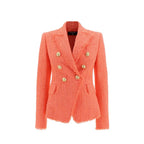 Balmain Orange Cotton Blazer - Zeiniez