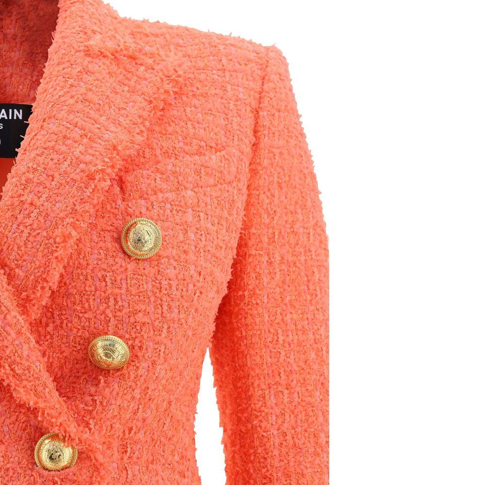 Balmain Orange Cotton Blazer - Zeiniez