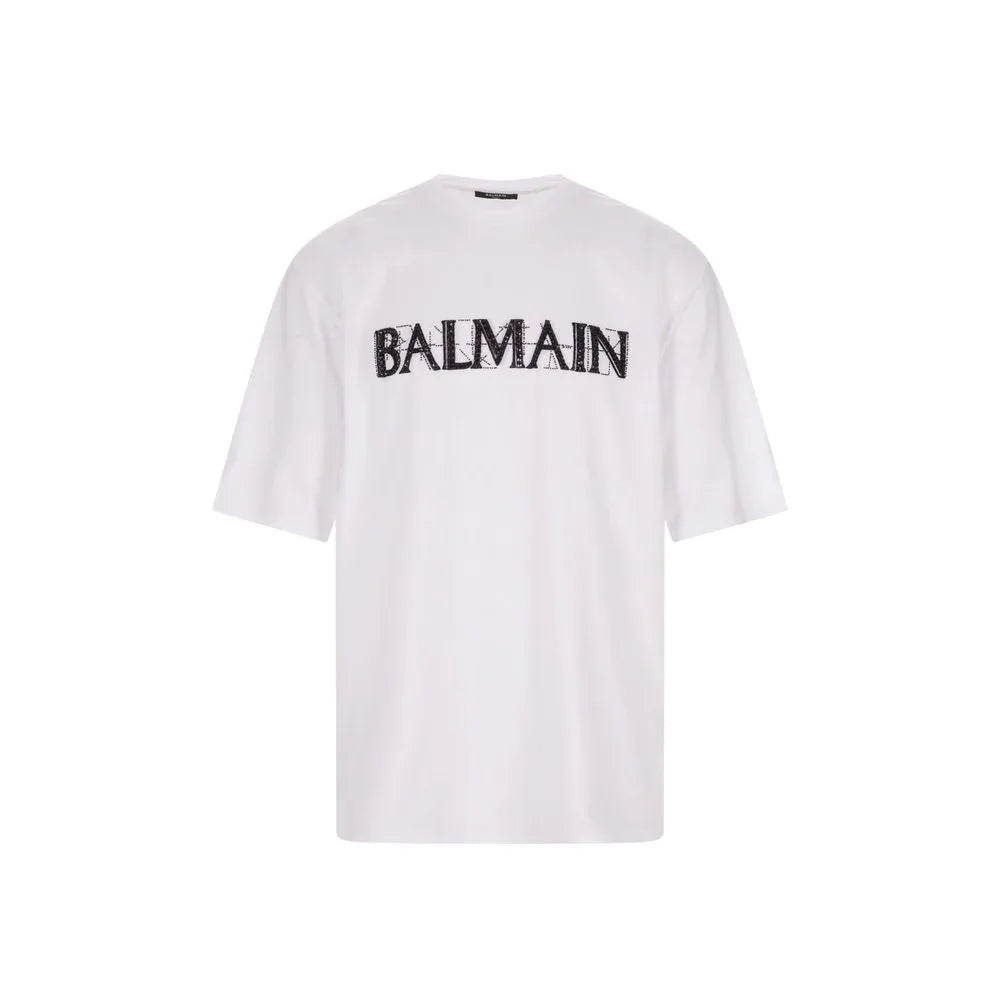 Balmain White Cotton T-Shirt - Zeiniez