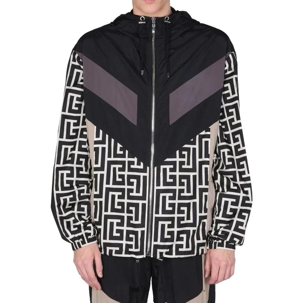 Balmain Black Nylon Shell Jacket - Zeiniez