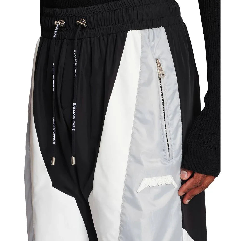 Balmain Black Polyester Joggers (Workout Pants) - Zeiniez