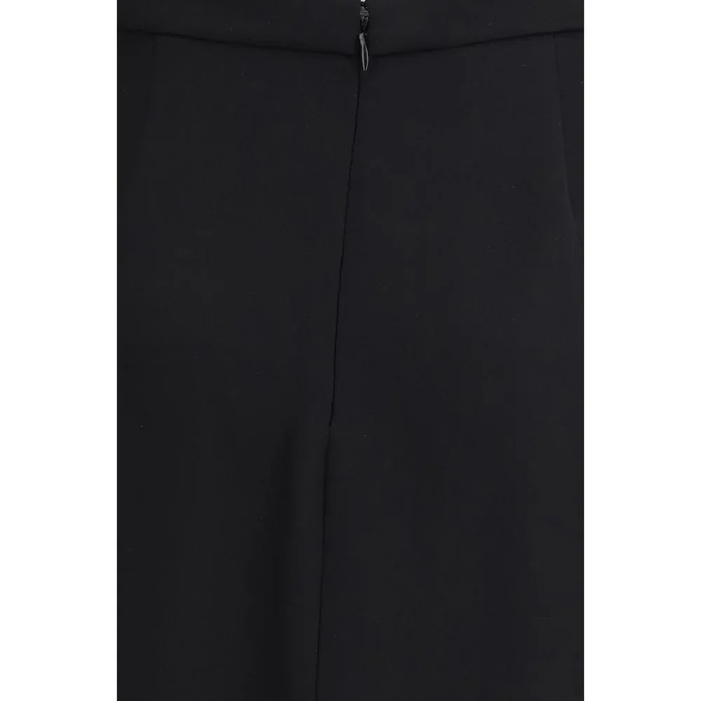 Valentino Black Silk Long Skirt - Zeiniez
