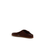 Pedro García Brown Velvet Sandals - Zeiniez