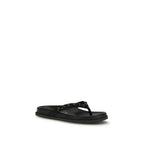 Pedro García Black Rubber Flip-Flop Sandals - Zeiniez