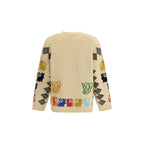 Valentino Multicolor Fleece Wool Cardigan - Zeiniez