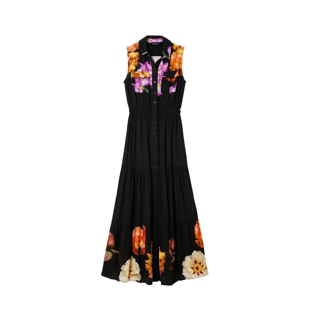 Desigual Black Viscose Casual Dress - Zeiniez
