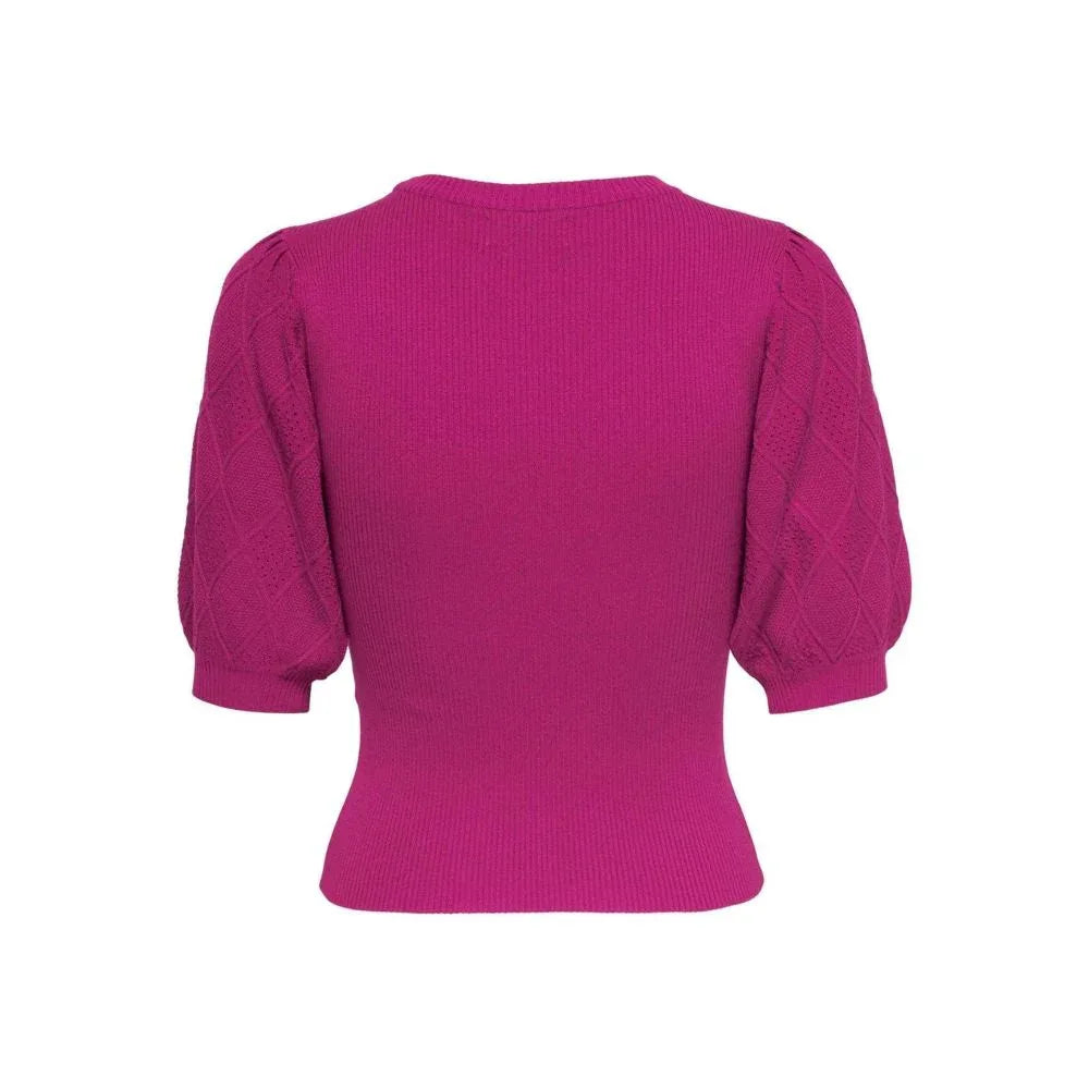 Jacqueline De Yong Fuchsia Viscose T-Shirt - Zeiniez