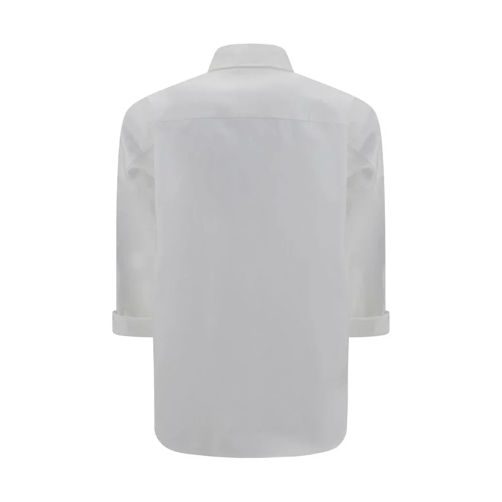 Brunello Cucinelli White Cotton Dress Shirt - Zeiniez