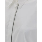 Brunello Cucinelli White Cotton Dress Shirt - Zeiniez