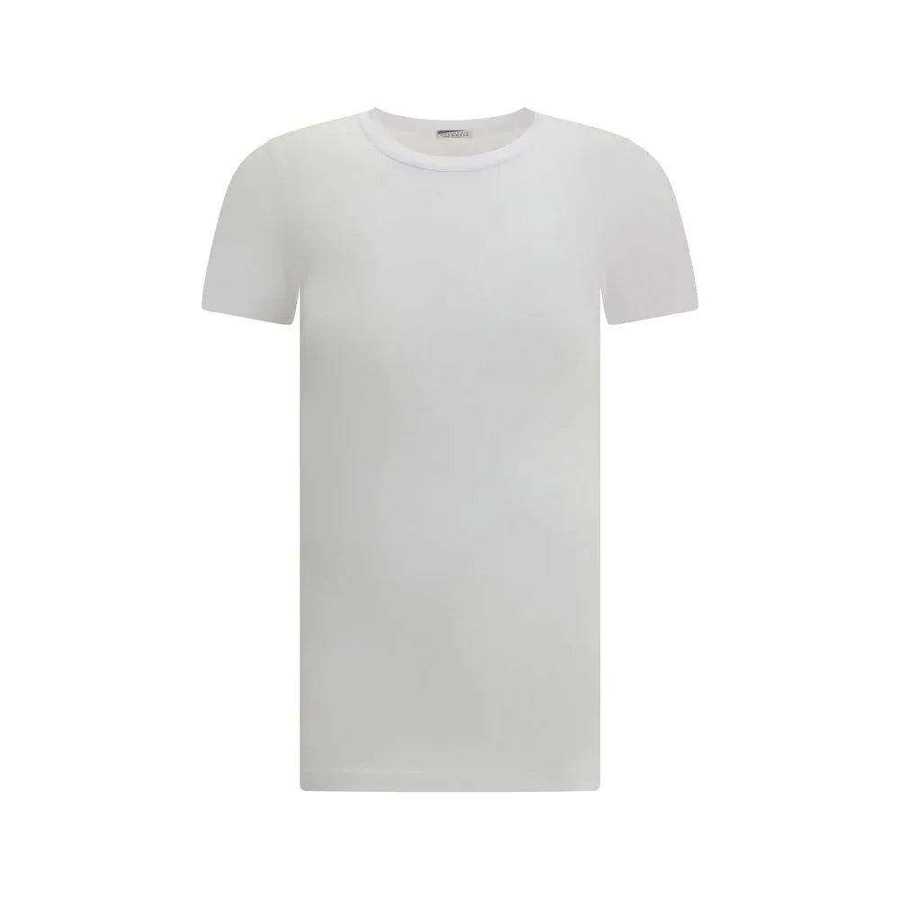 Brunello Cucinelli White Cotton T-Shirt - Zeiniez