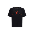 Valentino Black Cotton T-Shirt - Zeiniez