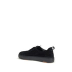 Santoni Black Calf Leather Bos Taurus Low Top Sneakers - Zeiniez